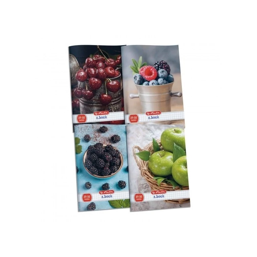FÜZET A5 HERLITZ kockás 27-32  Fruit