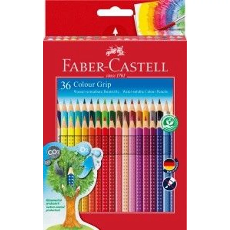 SZÍNES CERUZA 36 FABER-CASTELL Grip háromszögletű   112443