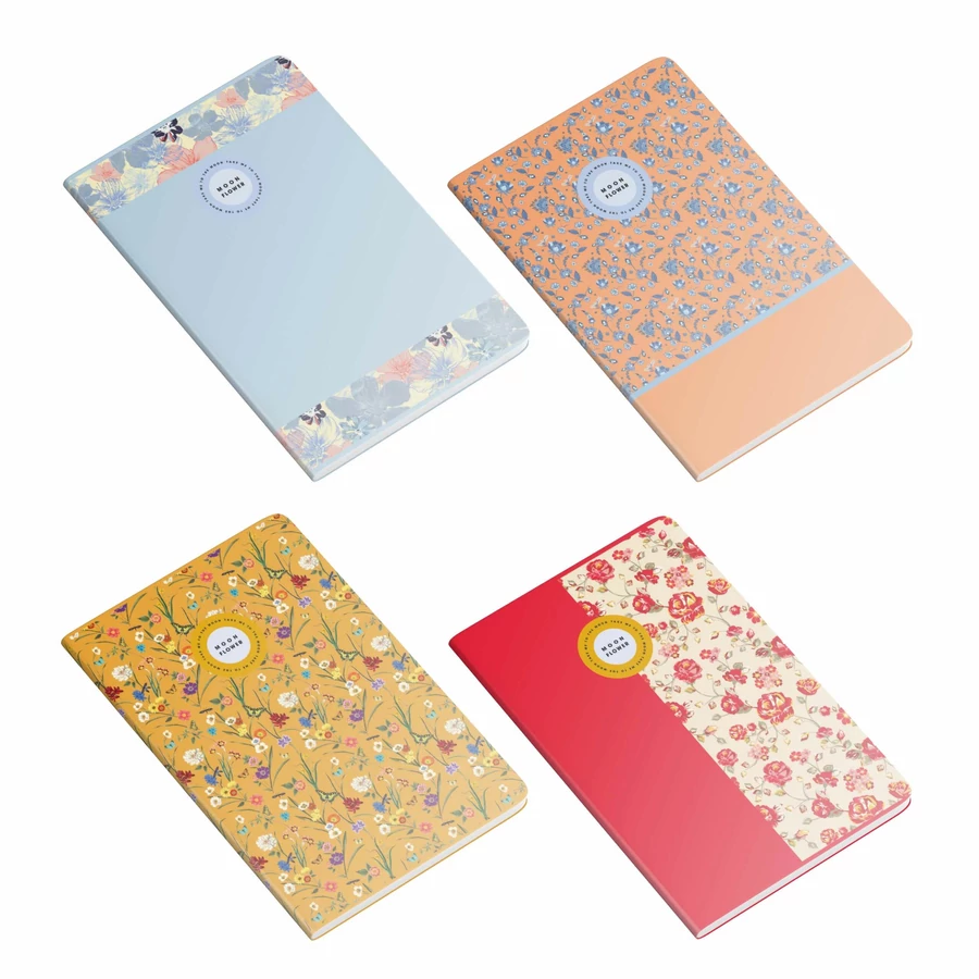 *56011 FÜZET A4 Ambar vonalas 48lap  PP Moonflower Campus