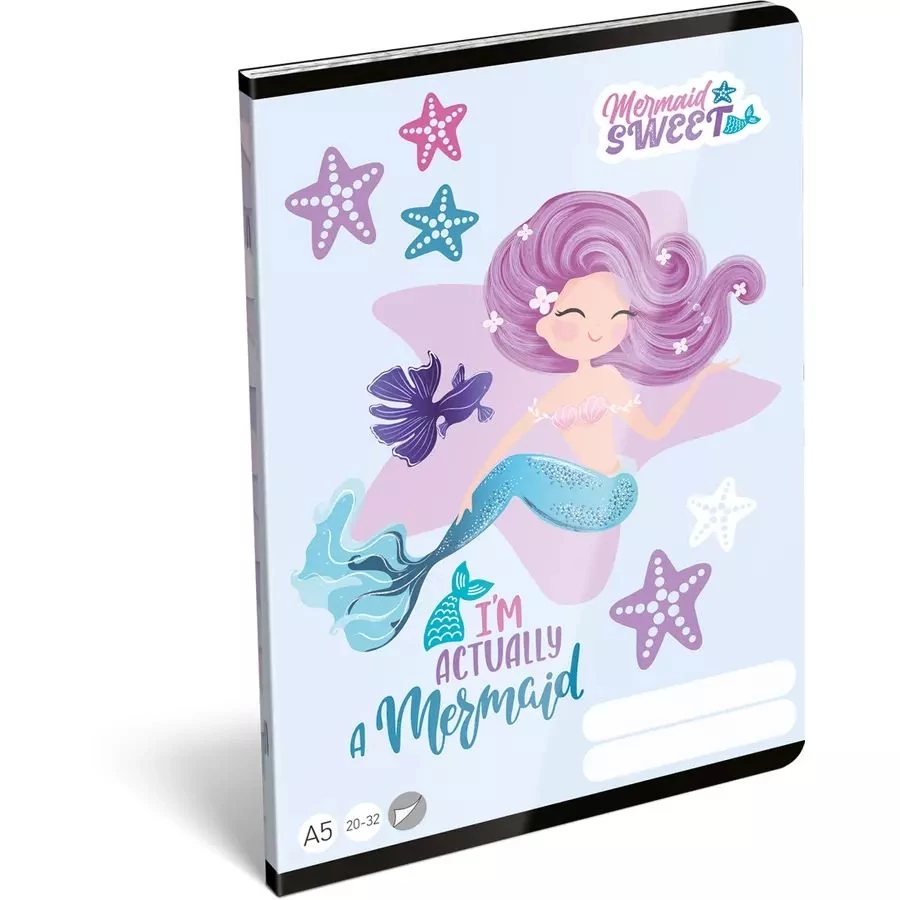 *56020 FÜZET A5 LIZZY sima 20-32 Mermaid Sweet