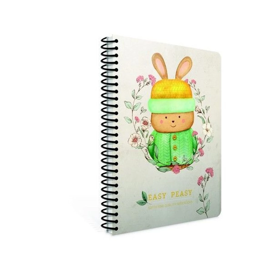 *56120 FÜZET spirál 17*24cm GIPTA Easy Peasy Notes kockás chamois 120l  4744