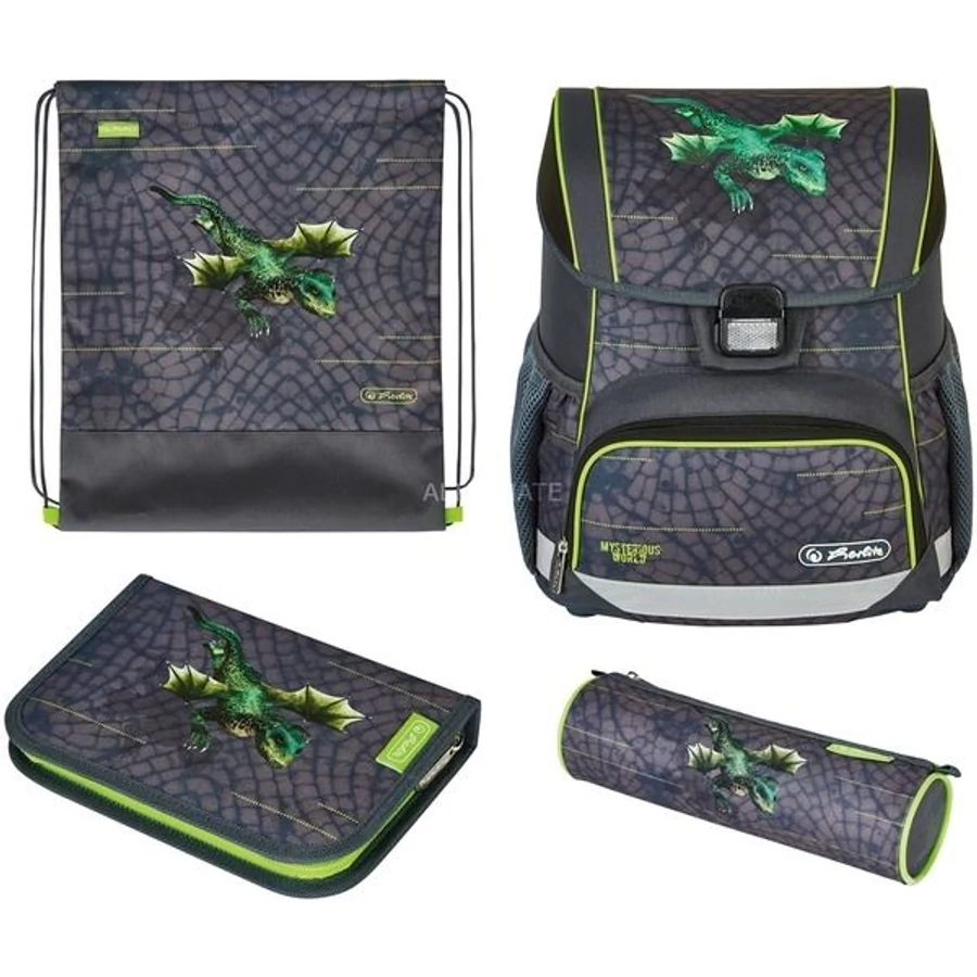 *56150 Iskolatáska HERLITZ Loop Plus töltött Dragon
