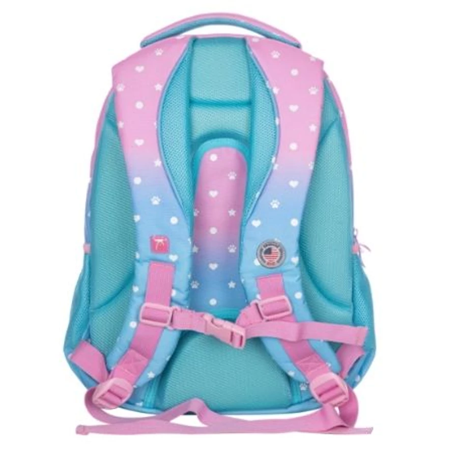 *56195 HÁTITÁSKA  LIZZY  Head Pastel Love AB420 színátmenetes, ezüst effekt