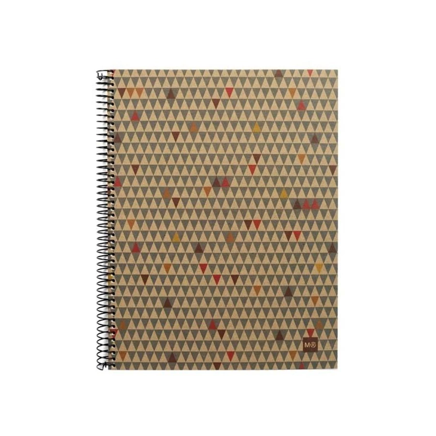*56223 FÜZET spirál A4 MQ ECO Ecotriangles 4reg. # karton 4*30lap 2458