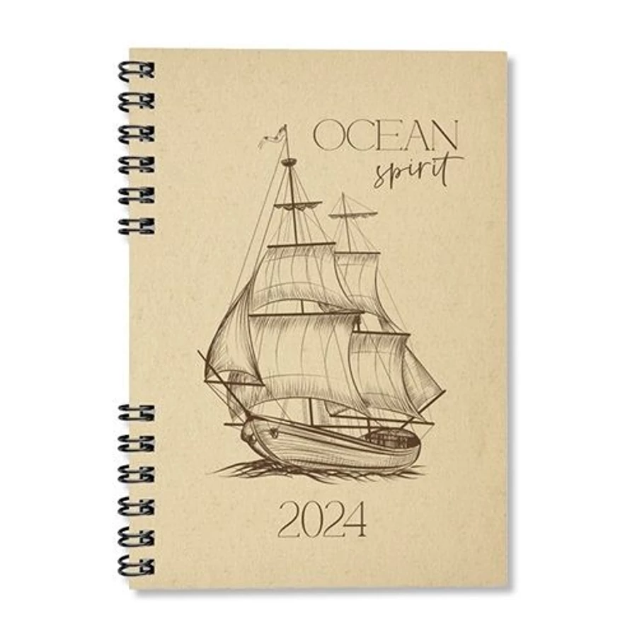 *56410 HATÁRIDŐNAPLÓ 2024 A5 heti Period ECO spirálos