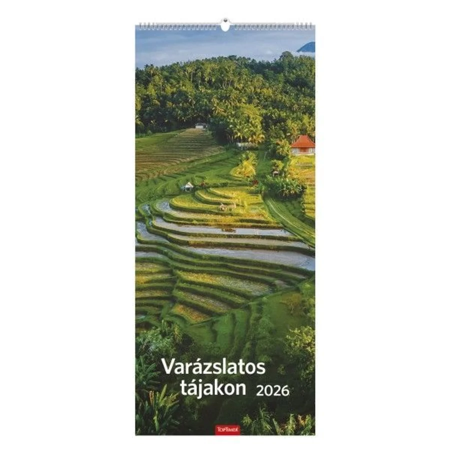 *56582 FALINAPTÁR 2026 Varázslatos tájakon keskeny spirálozott 21,5*49cm T099-02