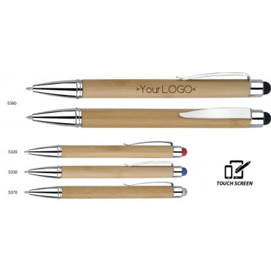 *56750 GTOLL MP BLUSTERY bambusz színes érintőképernyős natur, fém klipsszel