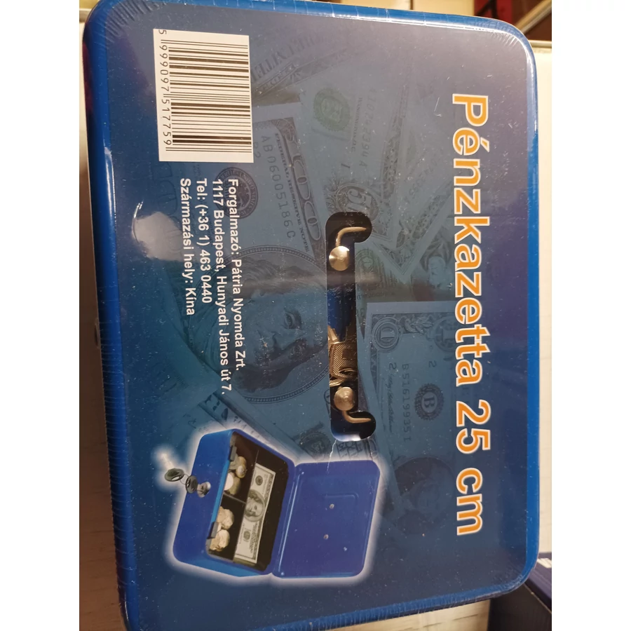 PÉNZKAZETTA PROWAY 25*18*9cm kék C-250M