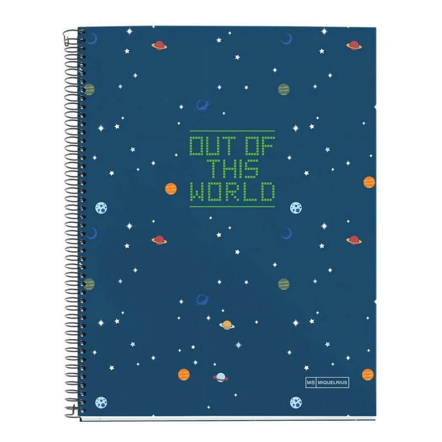 FÜZET spirál A4 MQ Space  # karton 4*35lap 4 reg.   46851