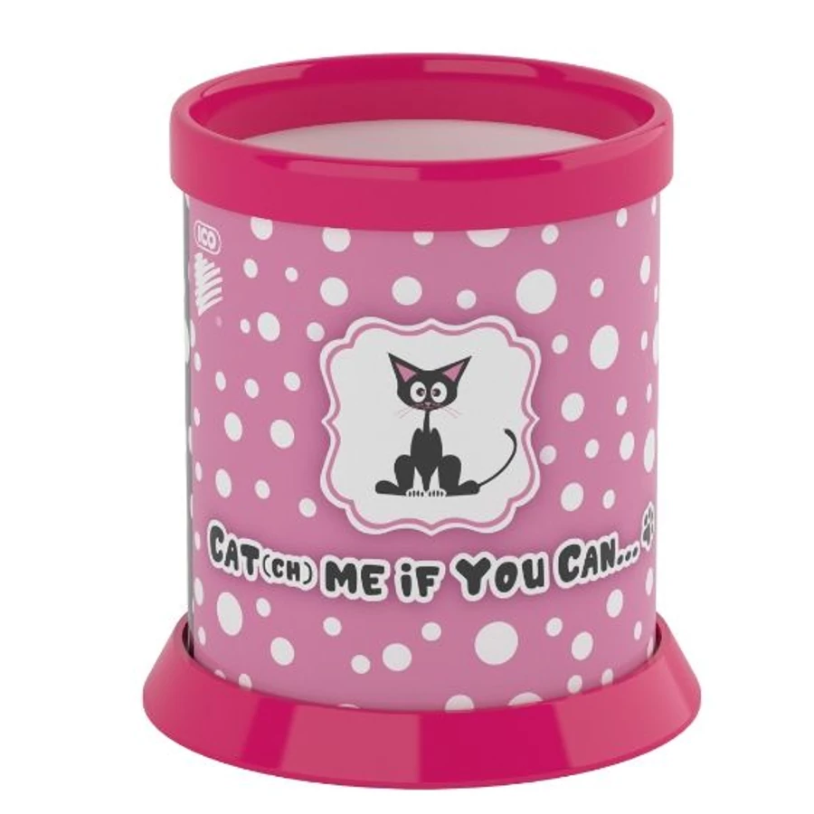 *57212 ÍRÓSZERTARTÓ pohár ICO Cats-Dots műa.