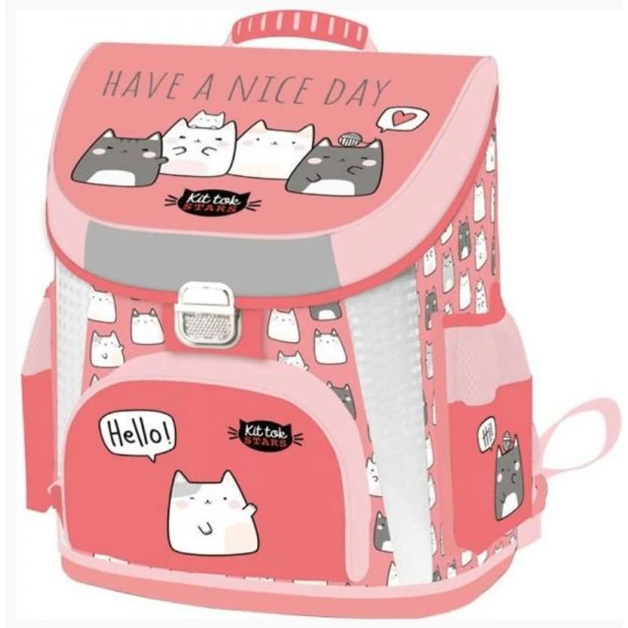 *57236 Iskolatáska szett Lizzy 3db-os KitTok Catto táska+tolltartó+tornazsák