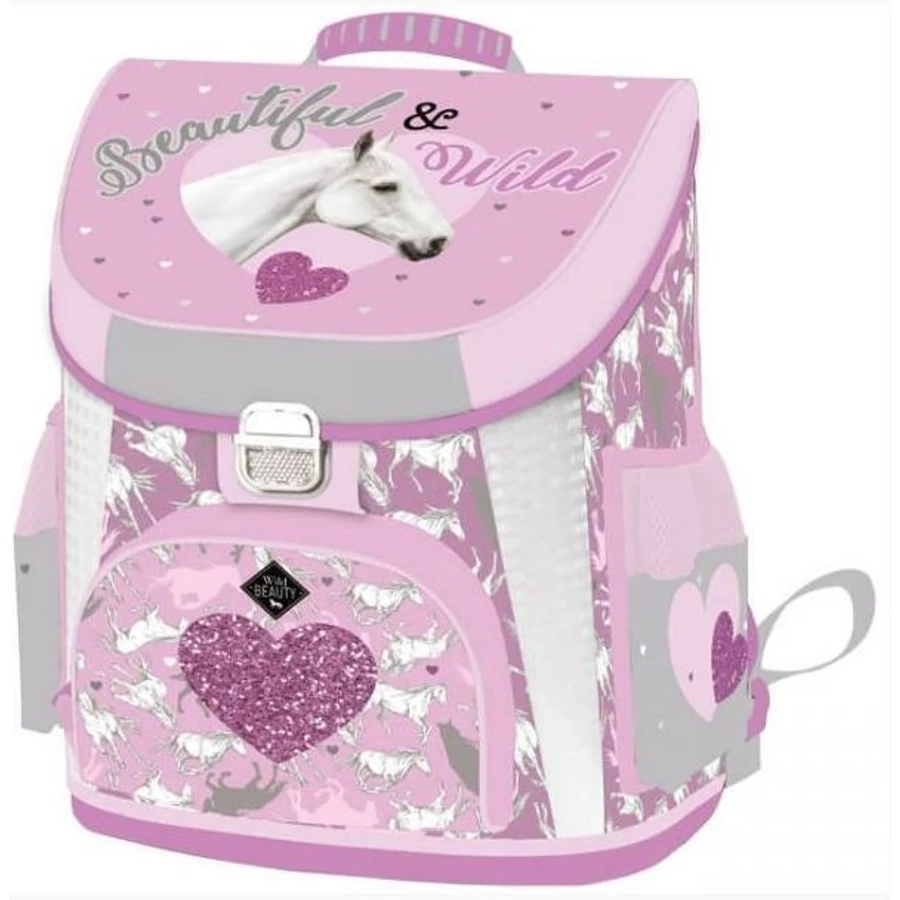 *57237 Iskolatáska szett Lizzy 3db-os Wild Beauty Purple táska+tolltartó+tornazsák