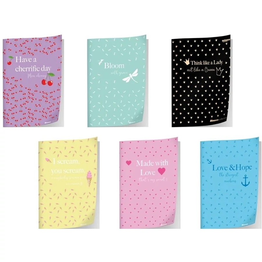 *57299 FÜZET A4 OCTOPUS Blossom vonalas 52l.  UNL-1795