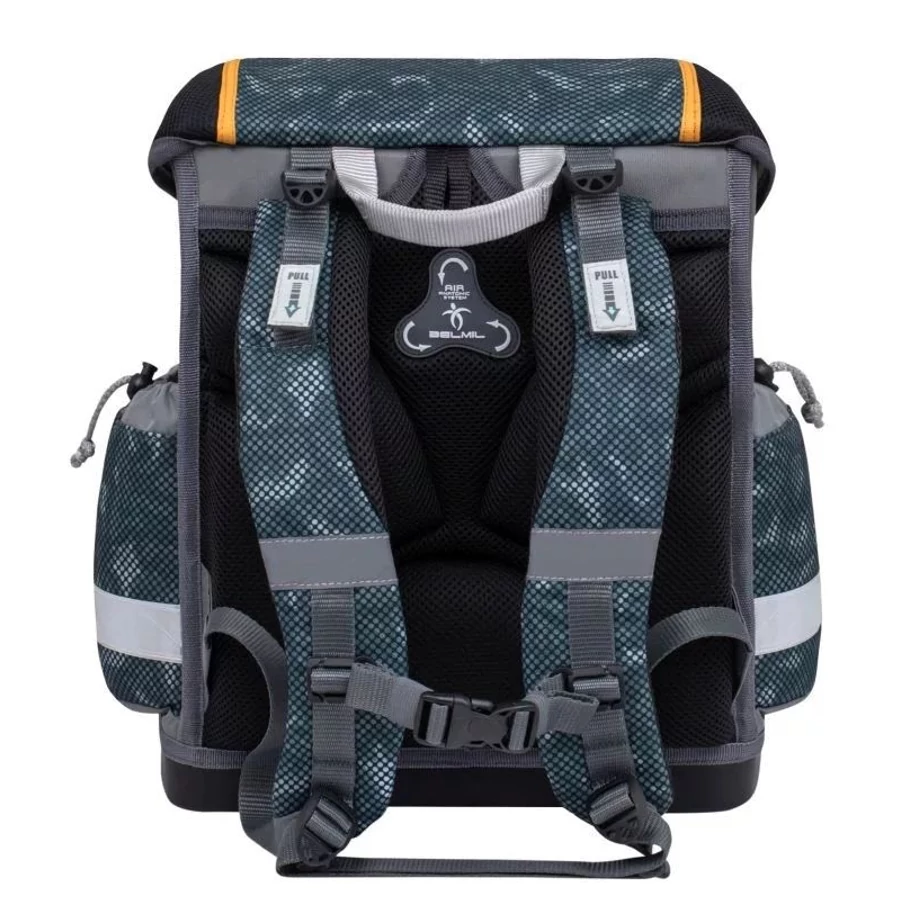 Iskolatáska BELMIL Classy with Patches23 merev falú  403-13 (Dark Dots, AAB541)