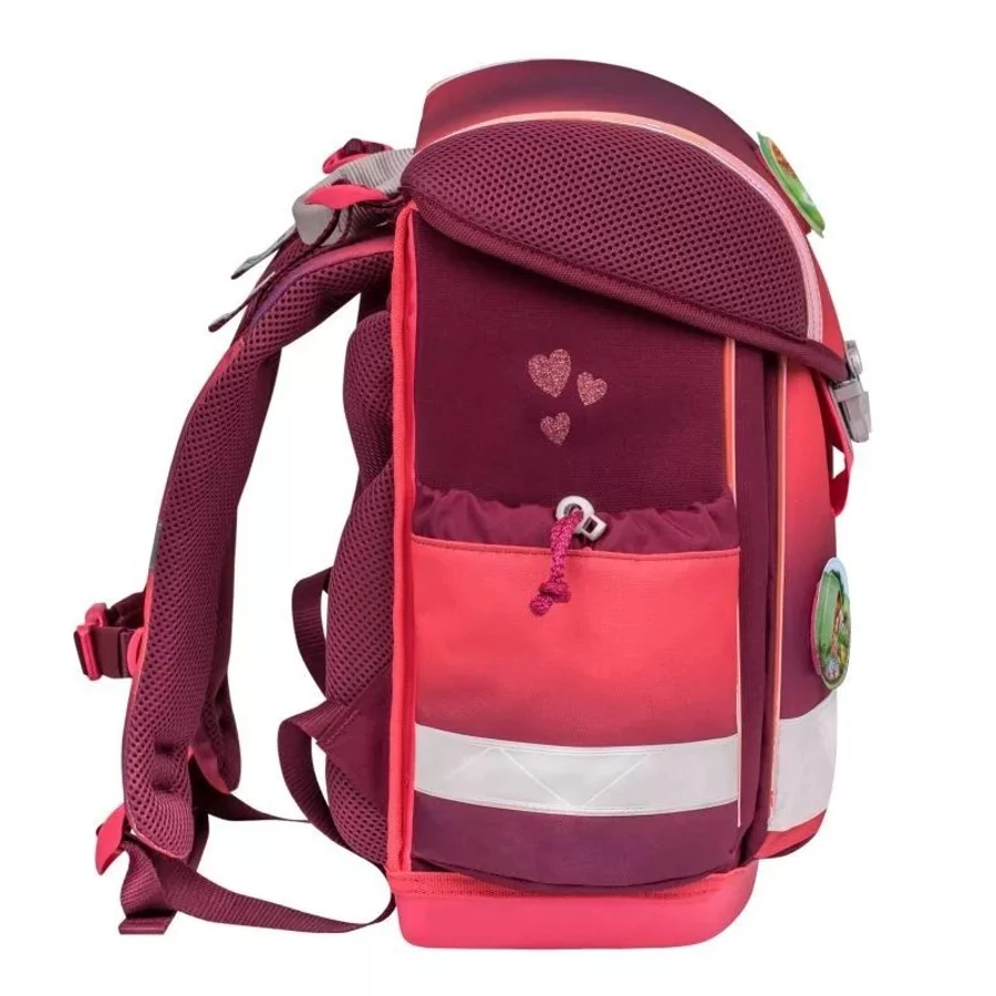 Iskolatáska BELMIL Classy with Patches23 merev falú  403-13 (Mahogany, AAB538)