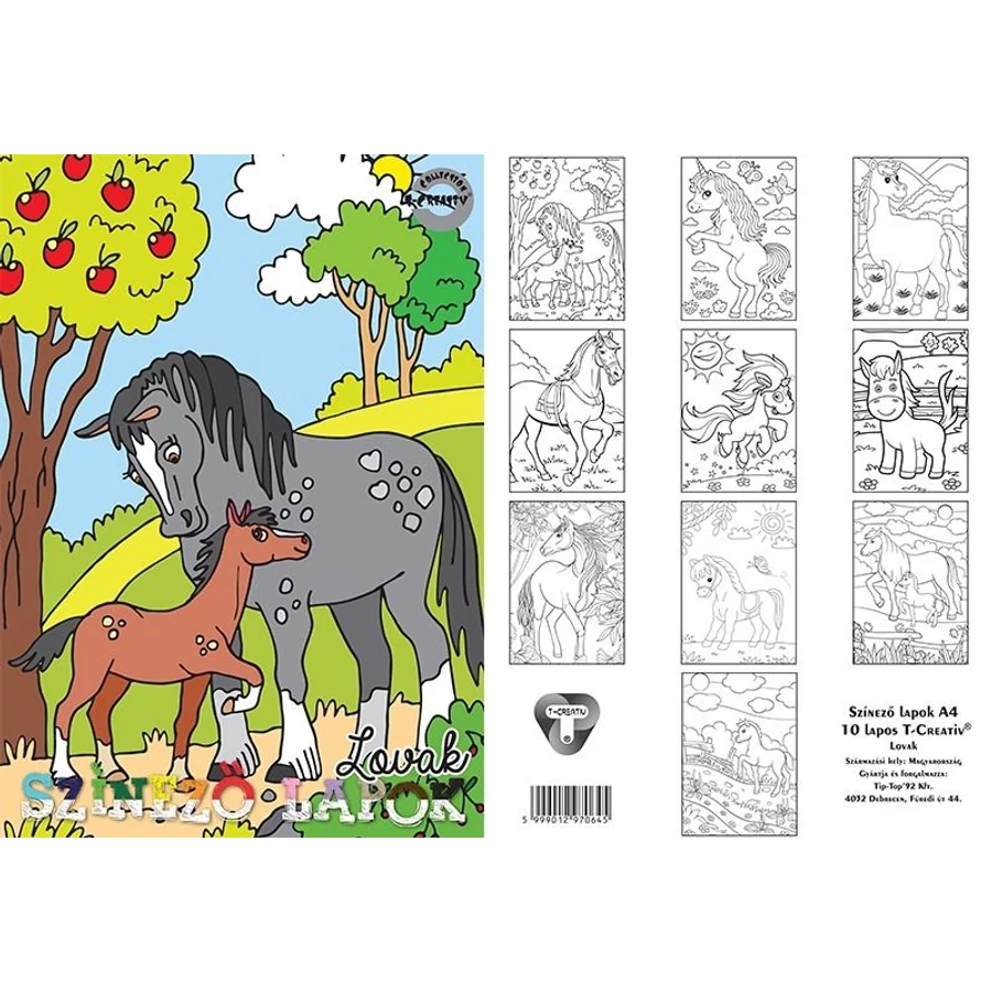 *57414 SZÍNEZŐ LAPOK A4 T-Creatív 10lap/cs.