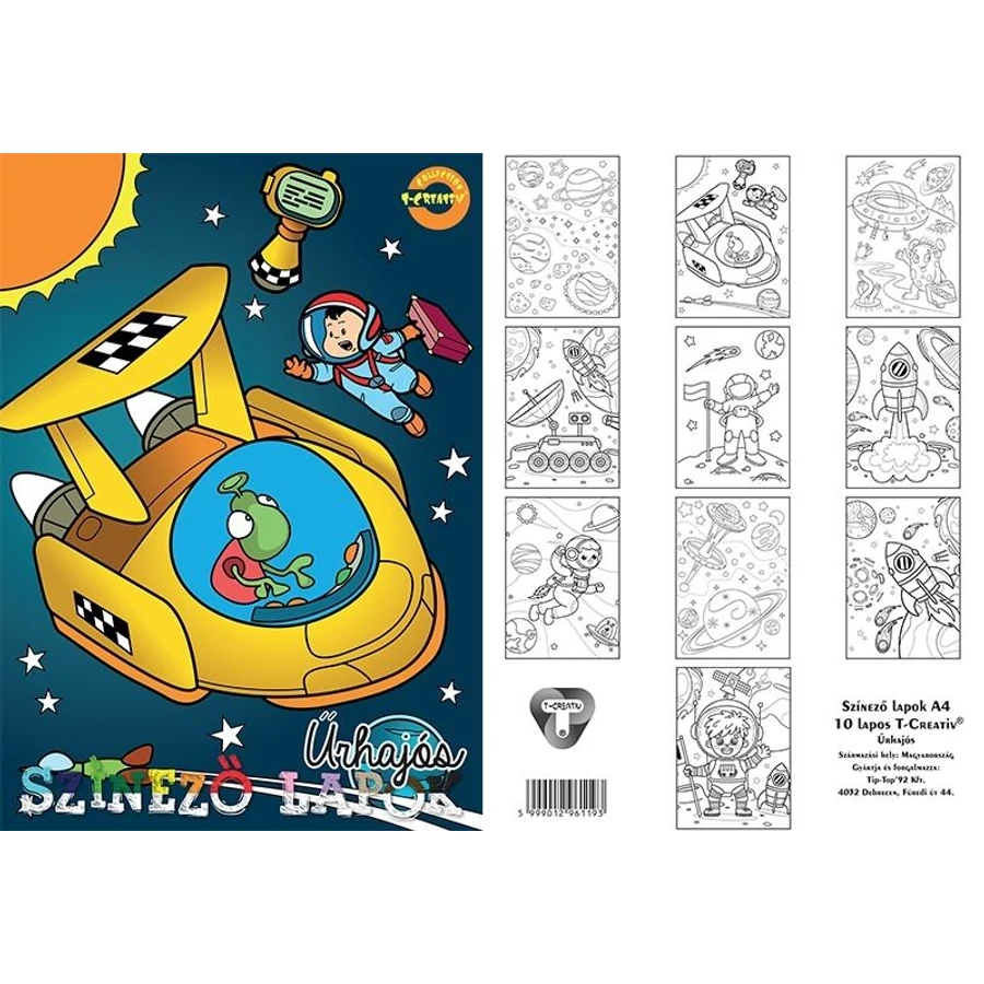 *57414 SZÍNEZŐ LAPOK A4 T-Creatív 10lap/cs. vegyes minta