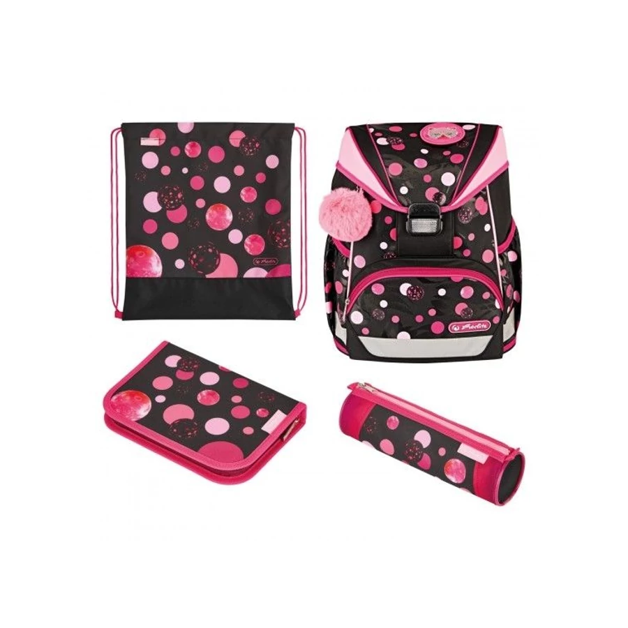 *57471 Iskolatáska HERLITZ UltraLight Plus töltött Cats&Dots