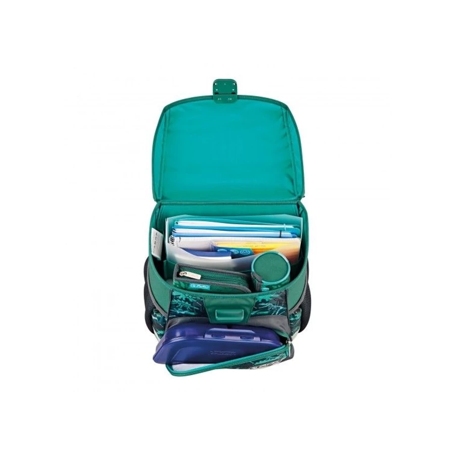 *57478 Iskolatáska HERLITZ Loop Plus töltött Green Rex