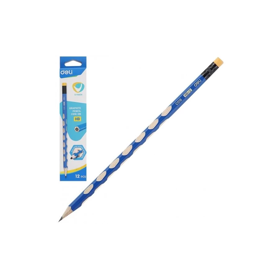 *57508 GRAFIT DELI U-TOUCH HB radíros hatszögű vájatos kék