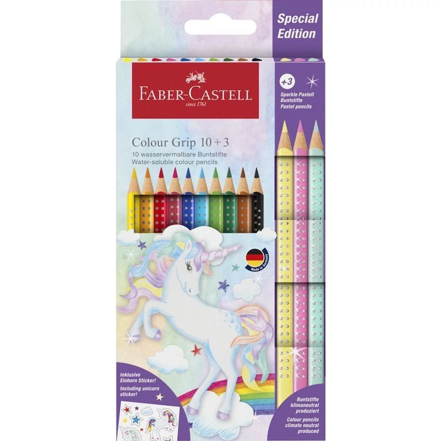 *57562 SZÍNES CERUZA 10+3 FABER Castell Grip Unikornis  201542