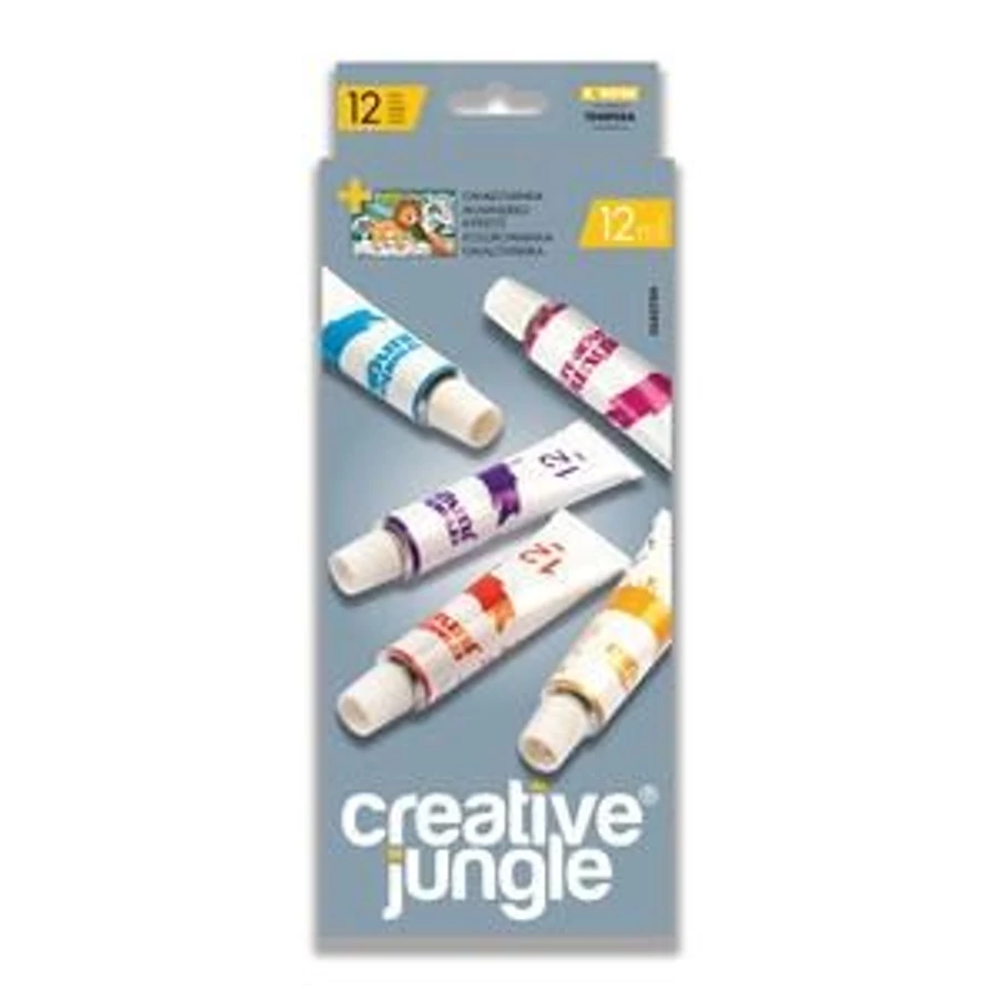 TEMPERA 12 SAKO Creative Jungle 12ml  alu. tubusos+ ajándék kifestővel