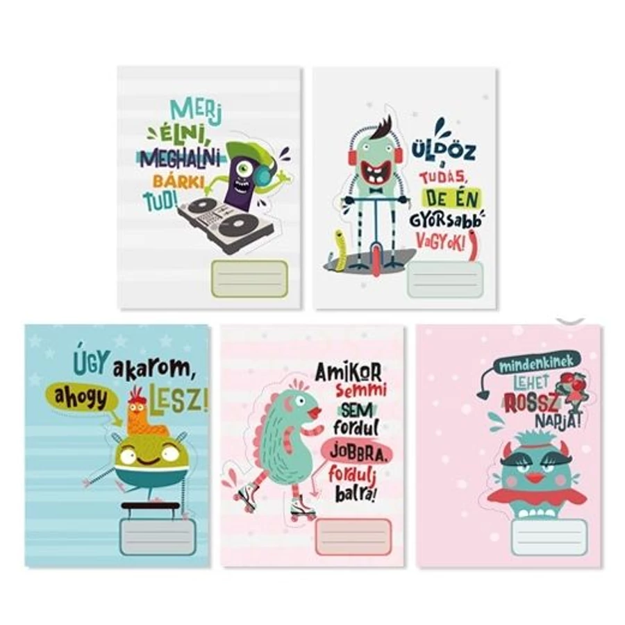 FÜZET A4 pd kockás 40l Monsters'24