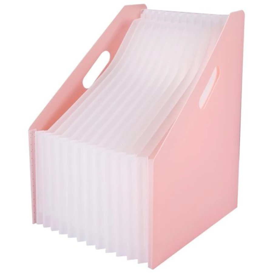 *57717 IRATPAPUCS PP harmonika 12 részes  DELI Macaron pasztell színű