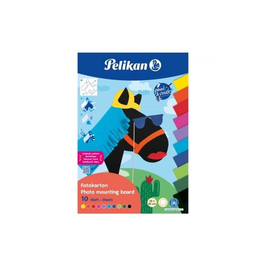 *57772 FOTÓKARTON 23*33 színes 270gr. 10ív/cs  PELIKAN