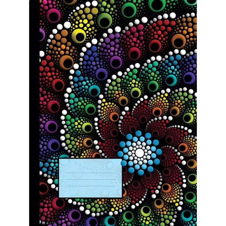 *57801 FÜZET A4 CONCARD mintás, 40l #,=, sima matt fóliázott UV lakkozott boritóval