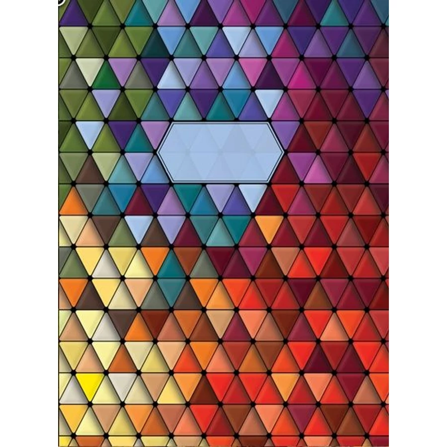 *57801 FÜZET A4 CONCARD mintás, 40l #,=, sima matt fóliázott UV lakkozott boritóval