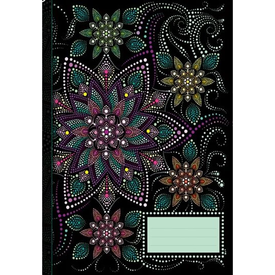 *57801 FÜZET A4 CONCARD mintás, 40l #,=, sima matt fóliázott UV lakkozott boritóval