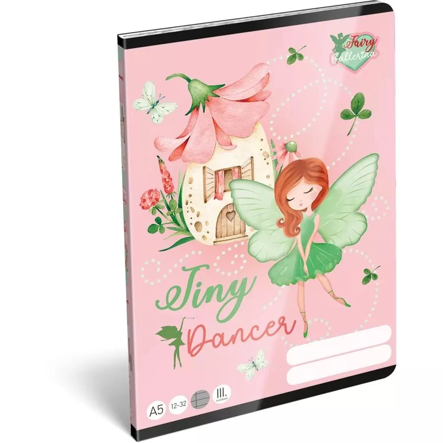 *57804 FÜZET A5  LIZZY vonalas 3.oszt. 12-32 Fairy Ballerina Dance