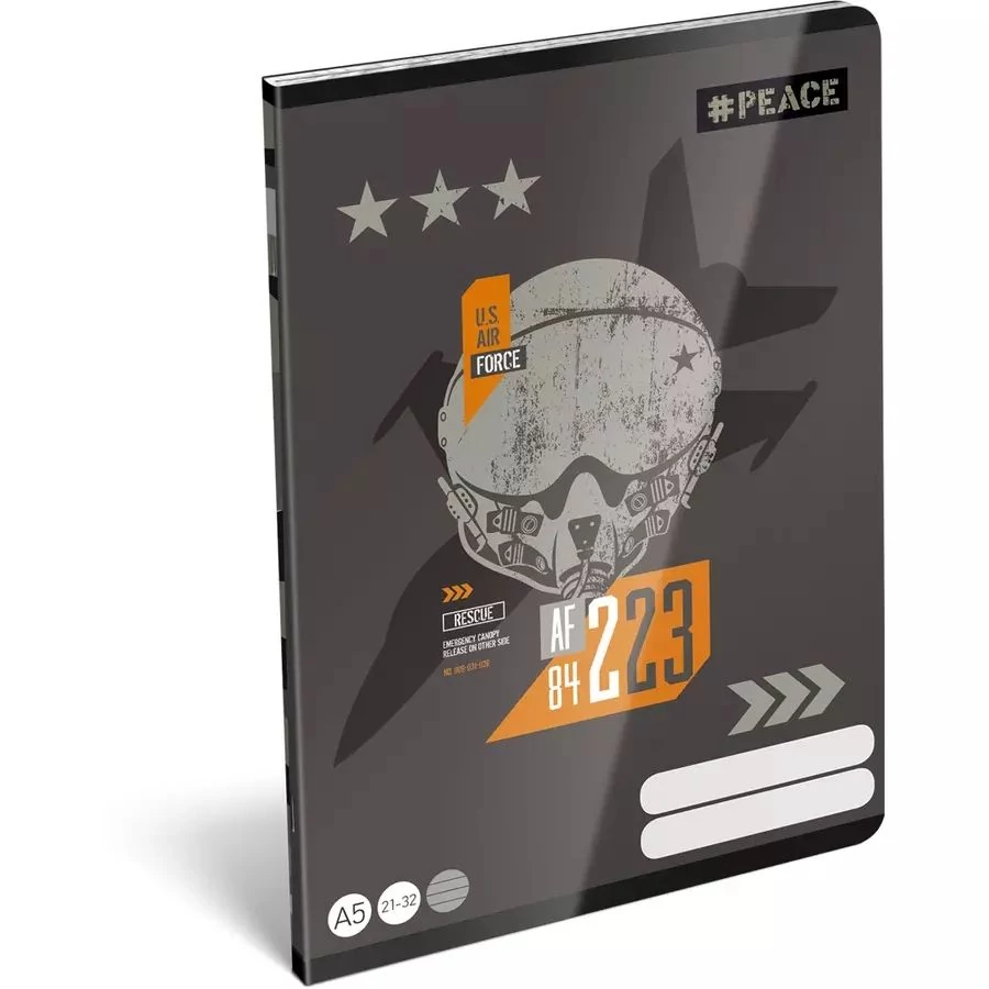 *57806 FÜZET A5 LIZZY vonalas 21-32 #peace Air