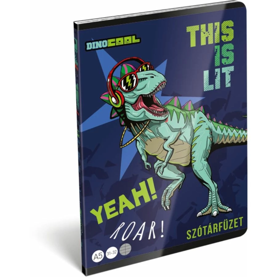 *57808 FÜZET A5 LIZZY szótár 31-32 Dino Cool Dino Roar