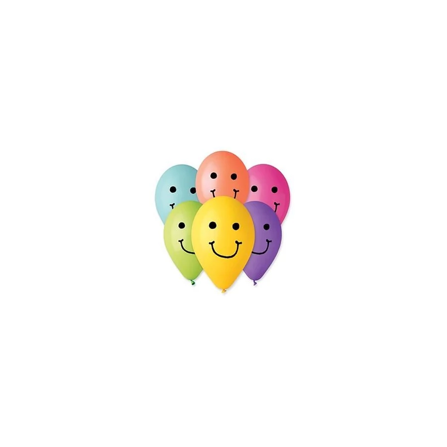 *57899 LUFI 30 cm vegyes színű, Smiley 10db/csom