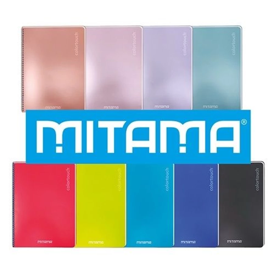 *57910 FÜZET spirál A4 MITAMA Maxi kockás 60lap egyszínű, vegyes