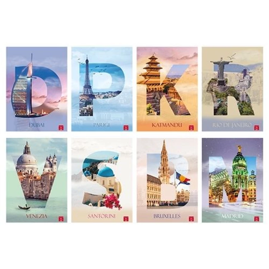 *57923 FÜZET A4 PIGNA vonalas 42lap Dream Cities