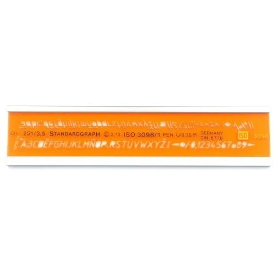 *58102 BETÜSABLON Standardgraph műszaki dőlt 3,5mm 251
