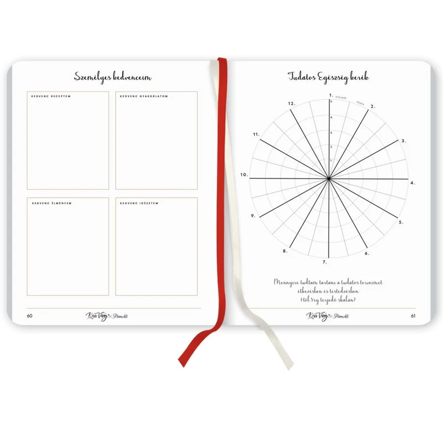 *58129 HATÁRIDŐNAPLÓ 2024 B5 heti tervező PlanAll Kiss Virág Tudatos Egészségtervező