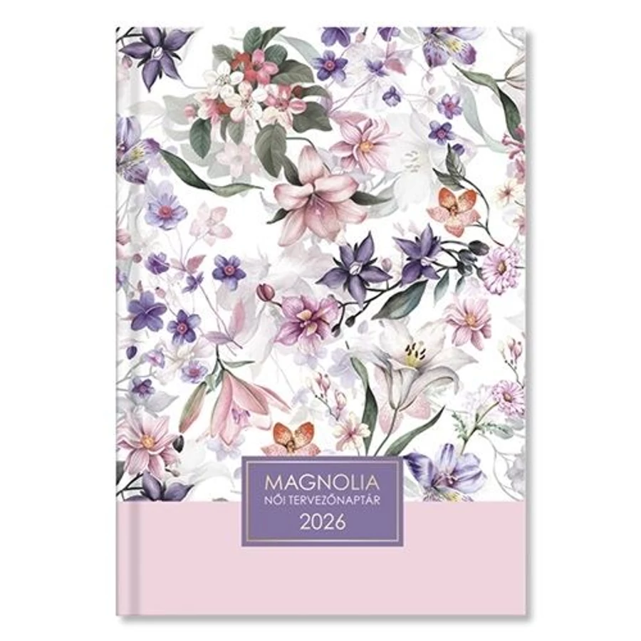 *58152 HATÁRIDŐNAPLÓ 2026 B6 napi Period Magnolia női tervező