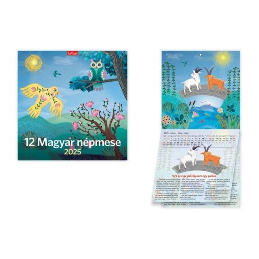 *58177 FALINAPTÁR 2025 Magyar népmese naptár  tűzött T098-23 29*58cm