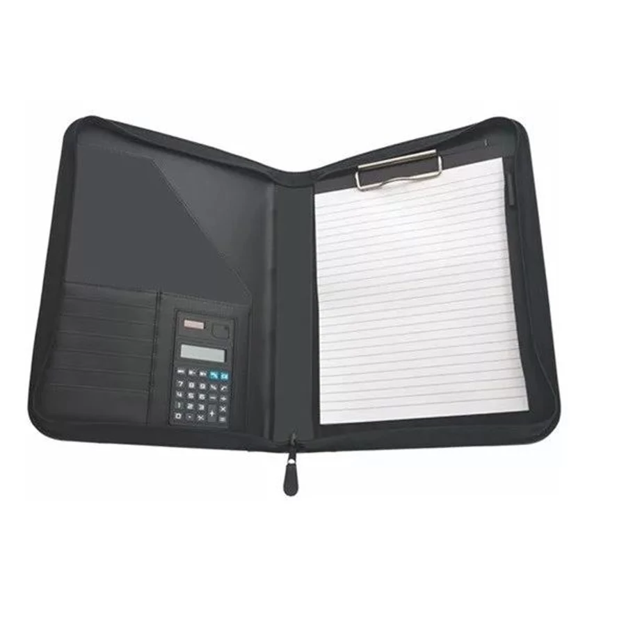 KONFERENCIA MAPPA A4 SAKO fekete, számológéppel, zippes