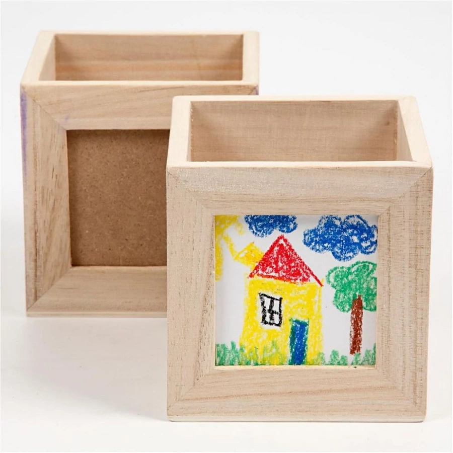 *58247 ÍRÓSZERTARTÓ FA képkeretes dekorálható 10*10*10cm