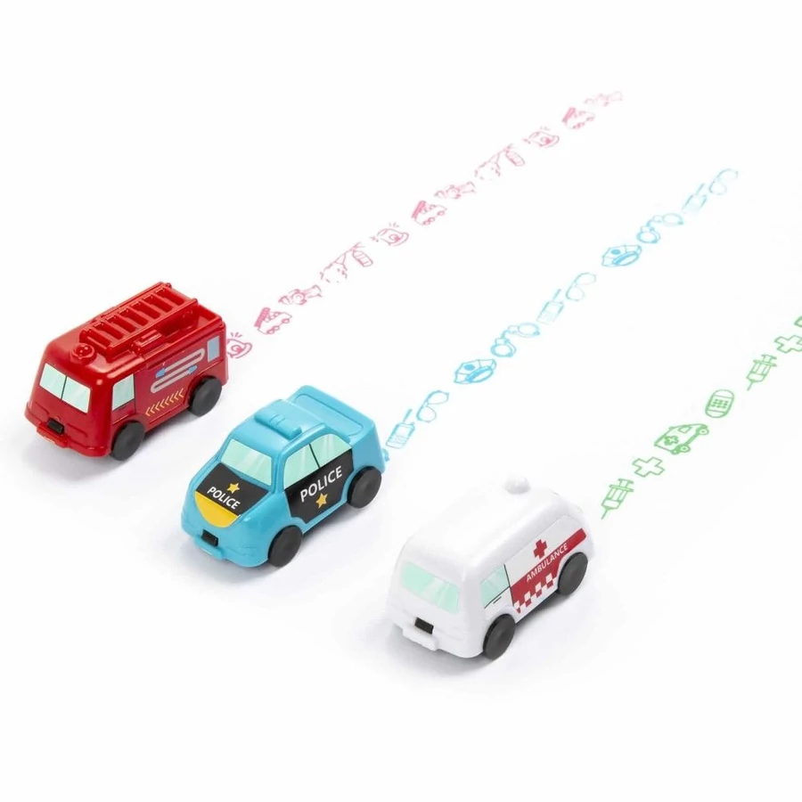 NYOMDASZETT müa. járművek sornyomda KIDEA 3db/cs