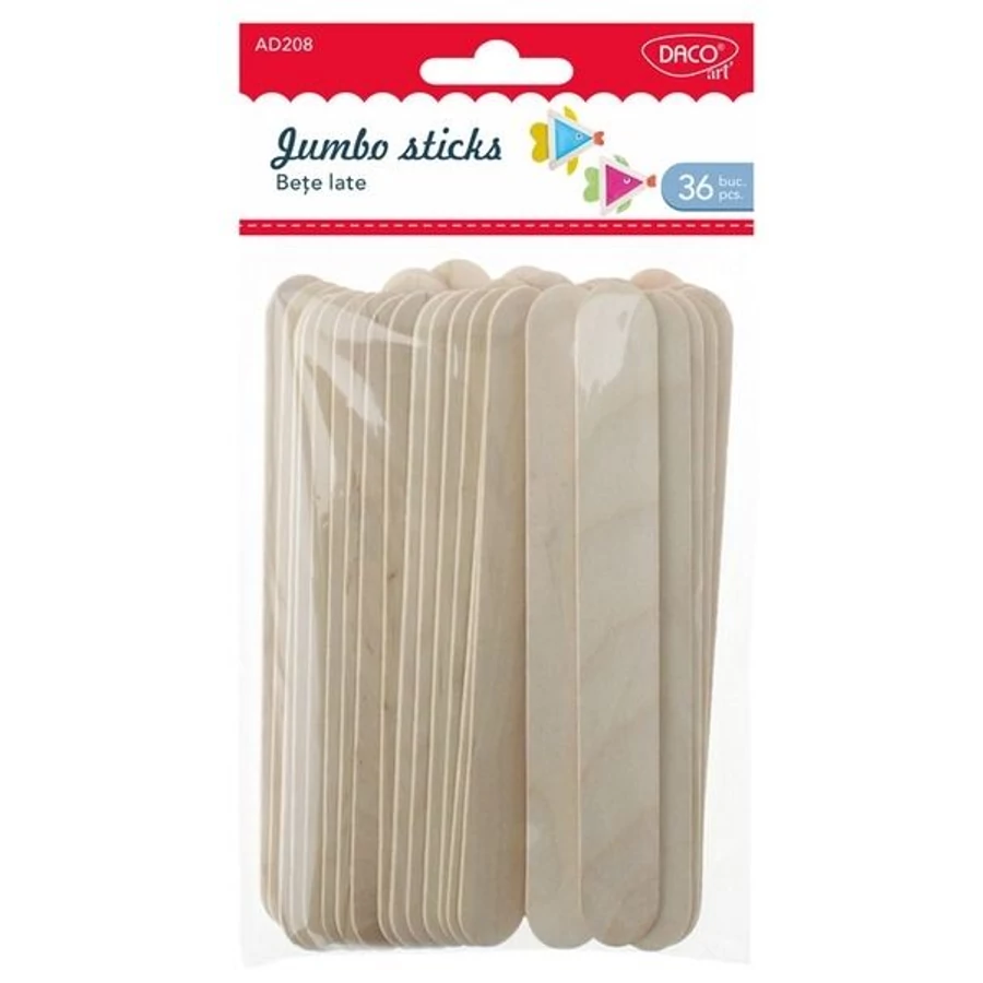 FA PÁLCIKA spatula DACO natur Jumbo 14,8*16mm 36/csomag