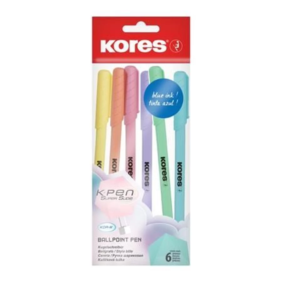 GTOLL KORES "K0R-M" 1mm, kupakos háromszögletű, pasztell 6db/cs.