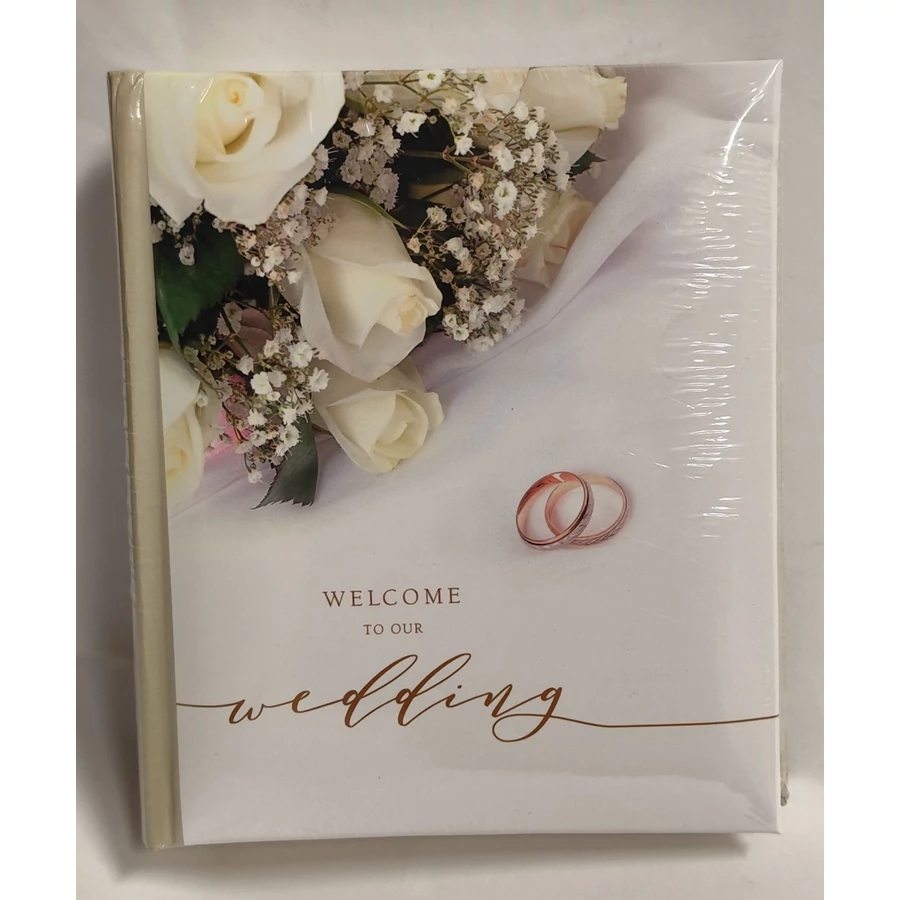 FOTÓALBUM  esküvői  A5 10x15 100 zsebes memos