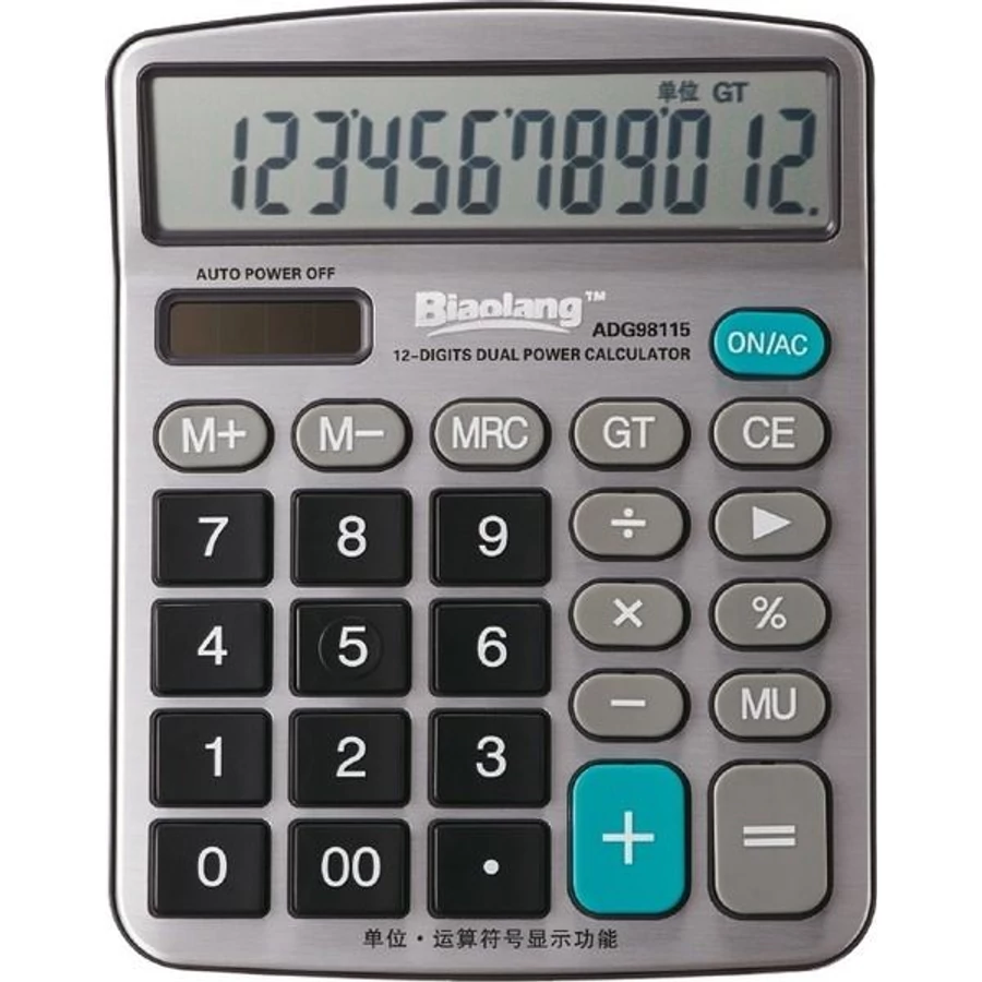 SZÁMOLÓGÉP asztali M&G fém test 12dig   ADG98116