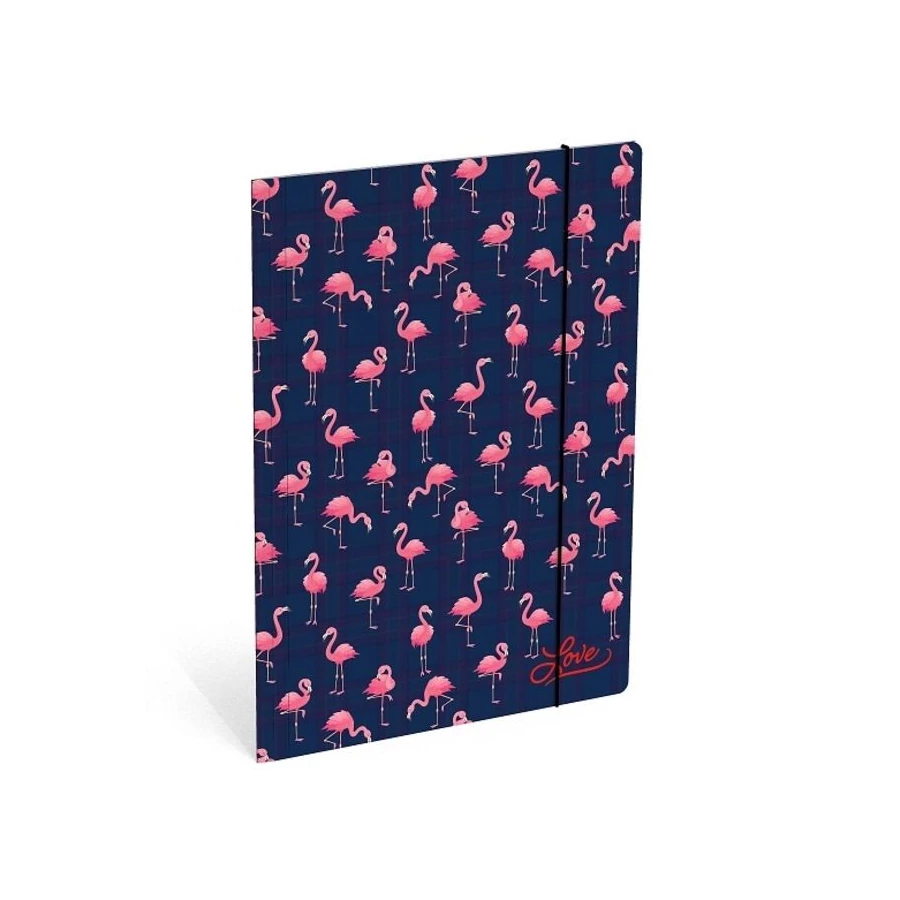 GUMIS DOSSZIÉ A4 LANNOO Love flamingós